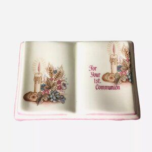First Communion Fine Bone China Bible Raesuevic Ceramics England Keepsake Gift